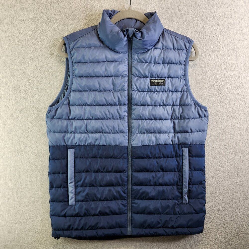 Simply Southern Vest Mens S Blue Two Tone Puffer Quilted Western Cowboy Ranch - Picture 14 of 14